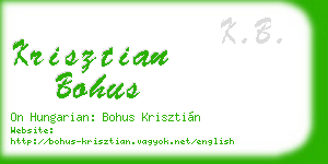 krisztian bohus business card