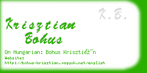 krisztian bohus business card